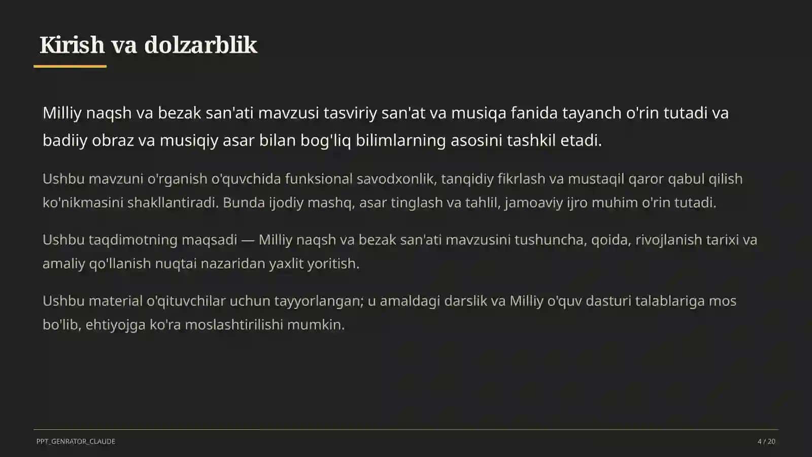 Milliy naqsh va bezak san'ati (3-sinf) 4