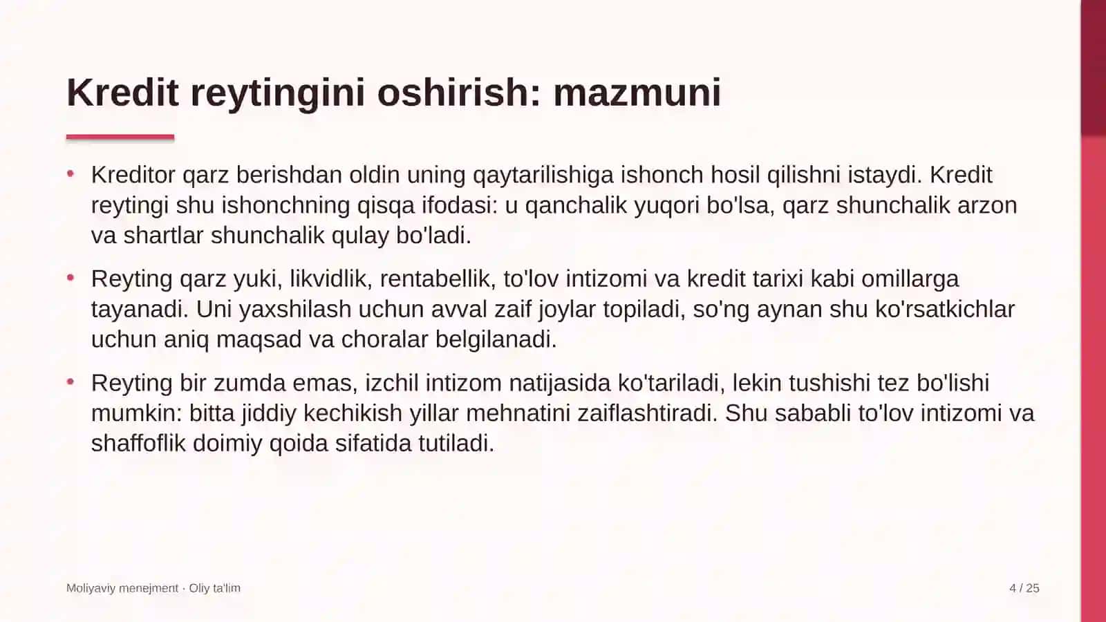 Veterinariya xizmatida kredit reytingini oshirish 4