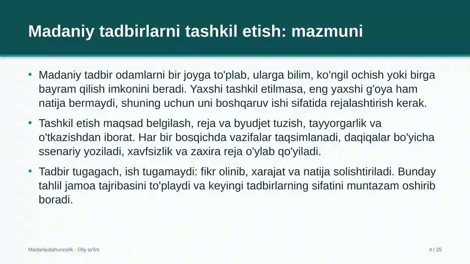 Bog'dorchilikda madaniy tadbirlarni tashkil etish 4