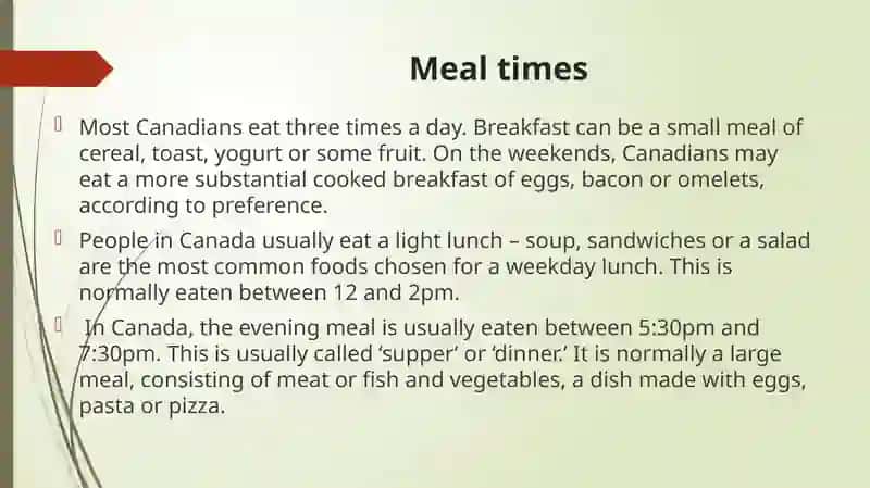 CANADIAN CULTURE AND CUSTOMS 4
