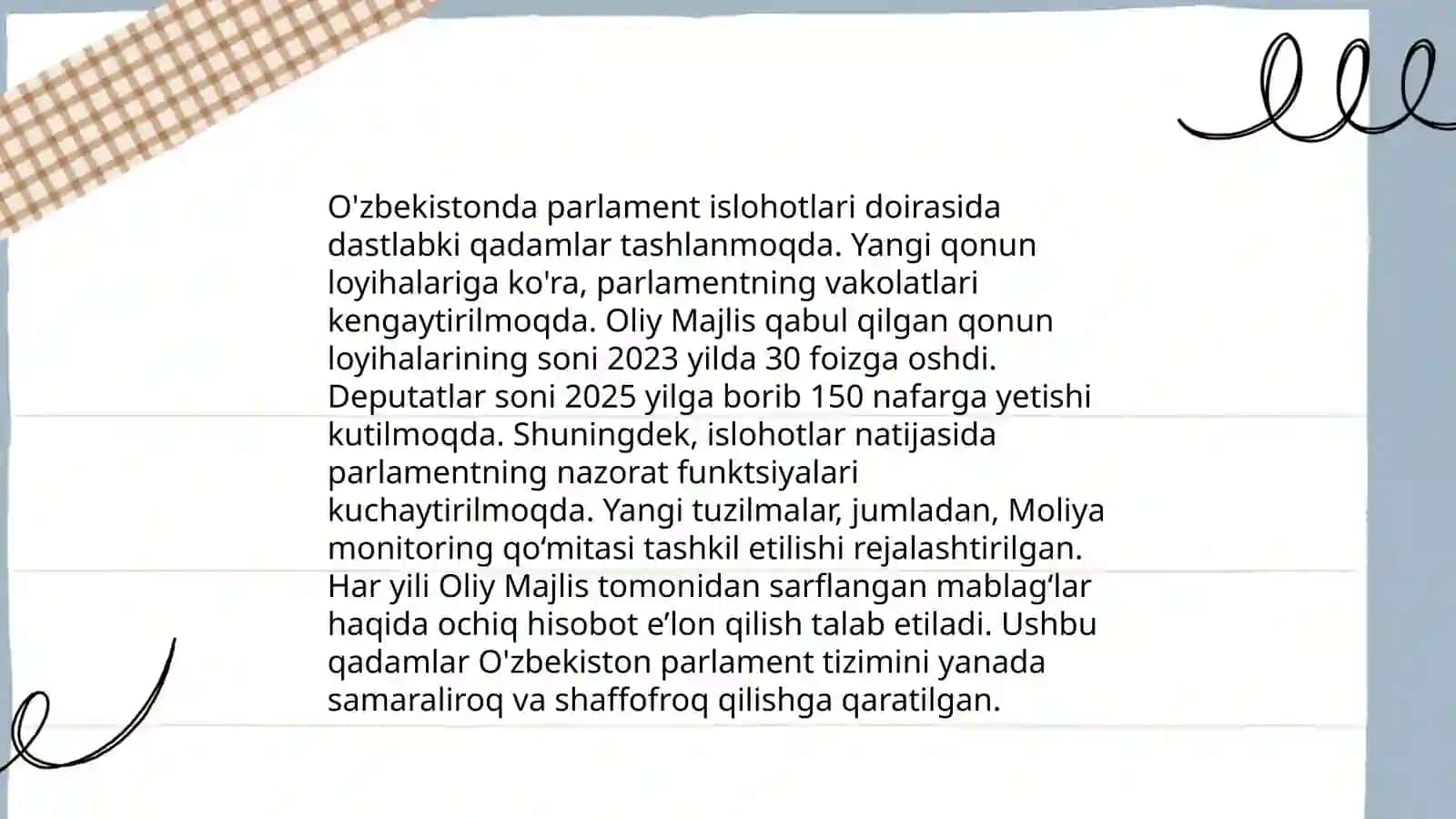 Parlamentdagi islohotlar: kecha va bugun 4