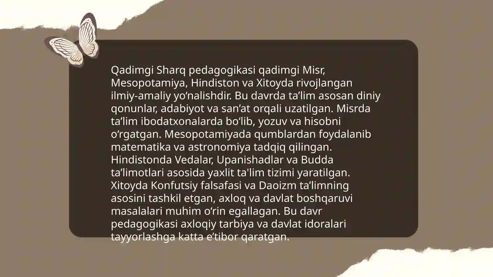 Pedagogik ta'limotlar tarixi 4