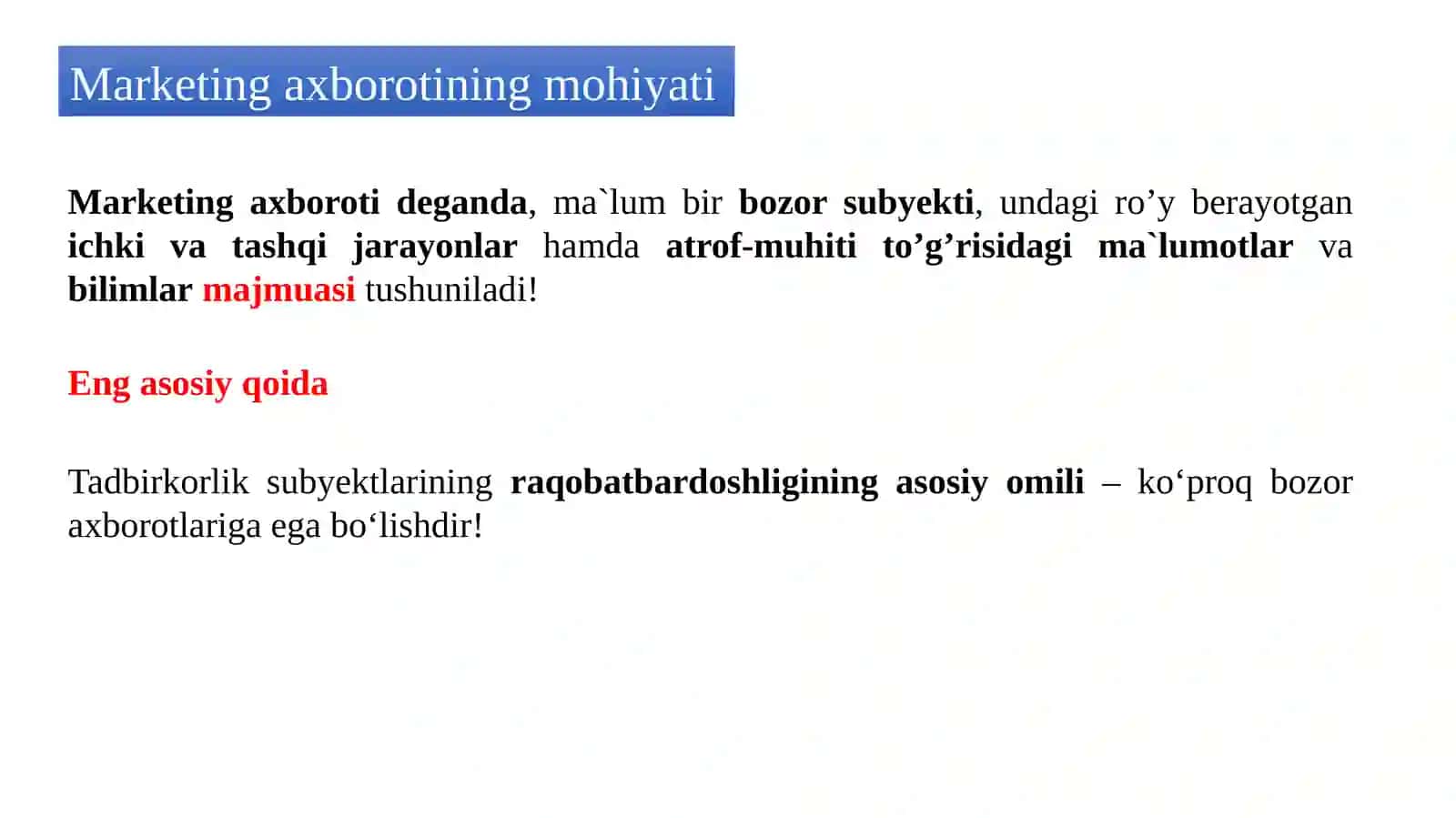Marketing Faoliyatini Axbarot Ta’minoti 4