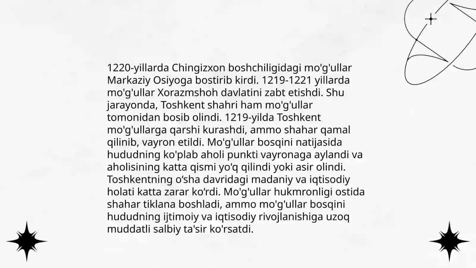 Toshkent shahri tarixi va rivojlanish xususiyatlari 4