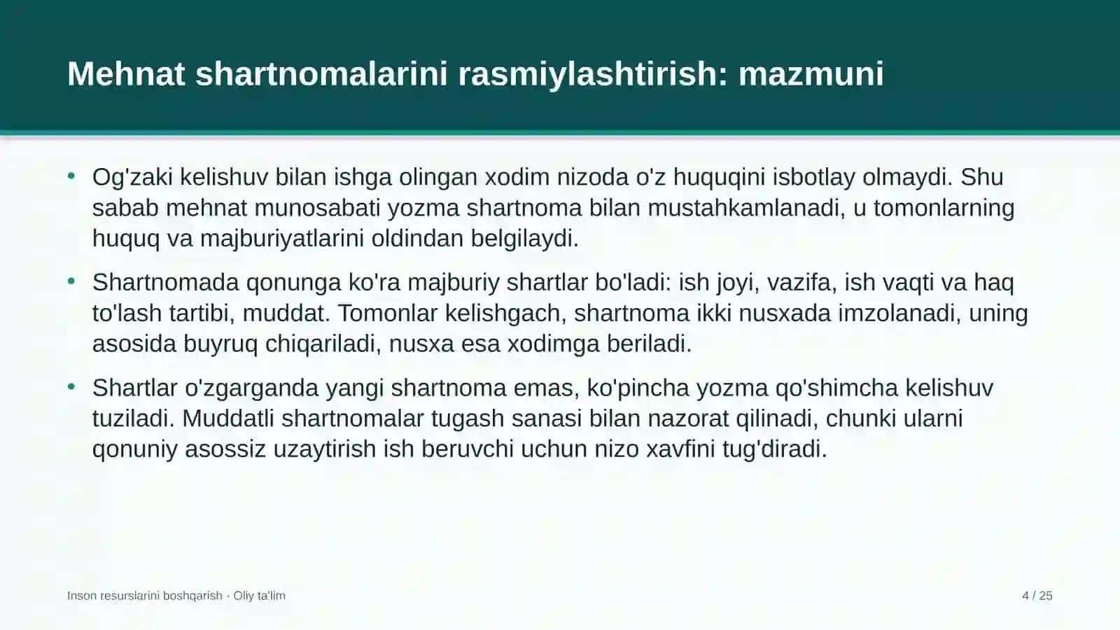 avtomobilsozlik sanoatida mehnat shartnomalarini rasmiylashtirish 3656 4