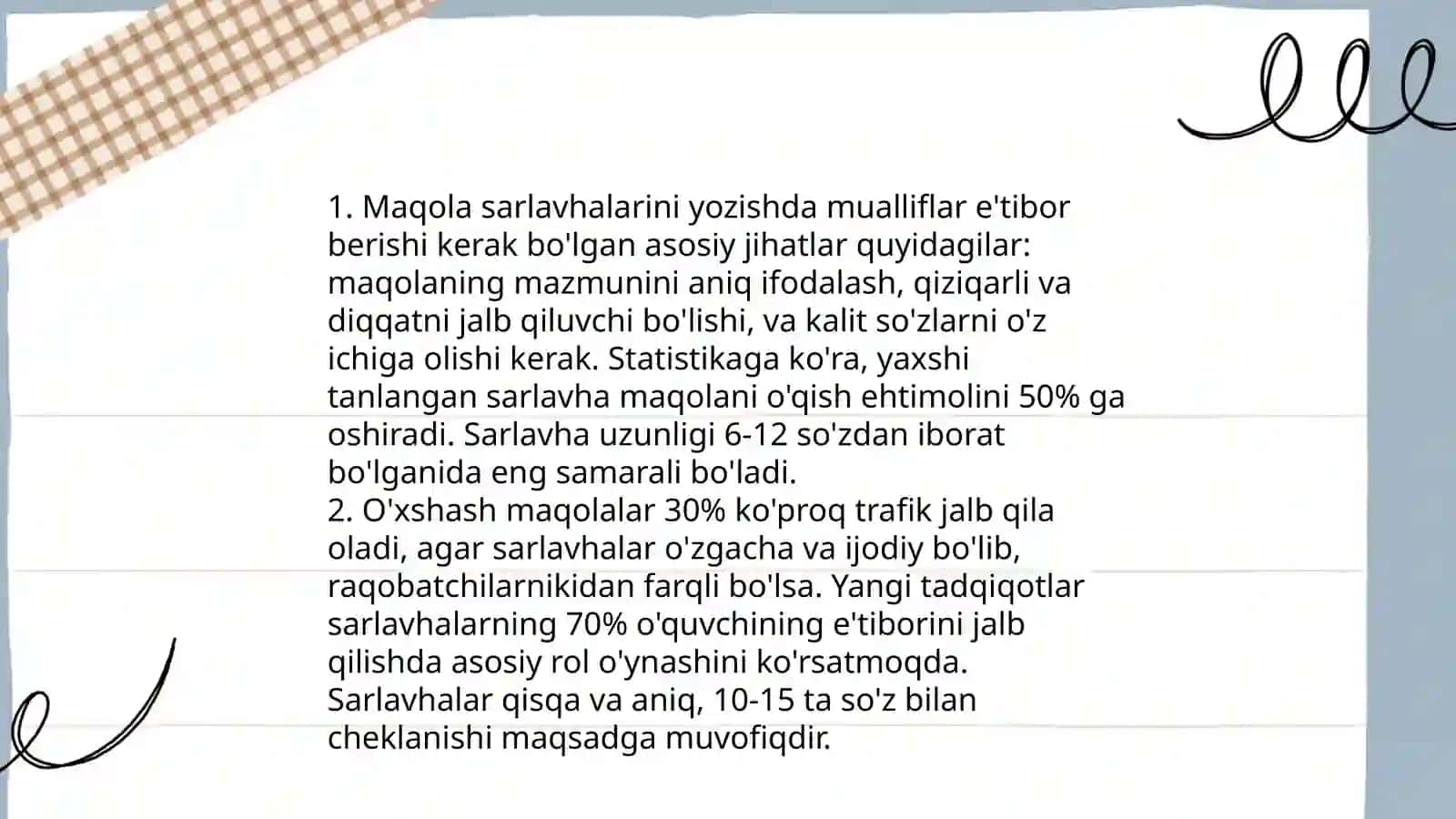 Maqola yozish qoidalari 4