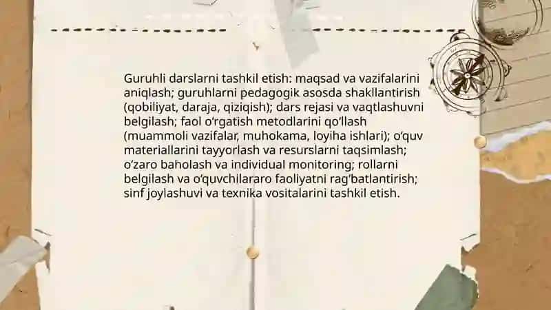 Frontal darslarni tashkil etish 4