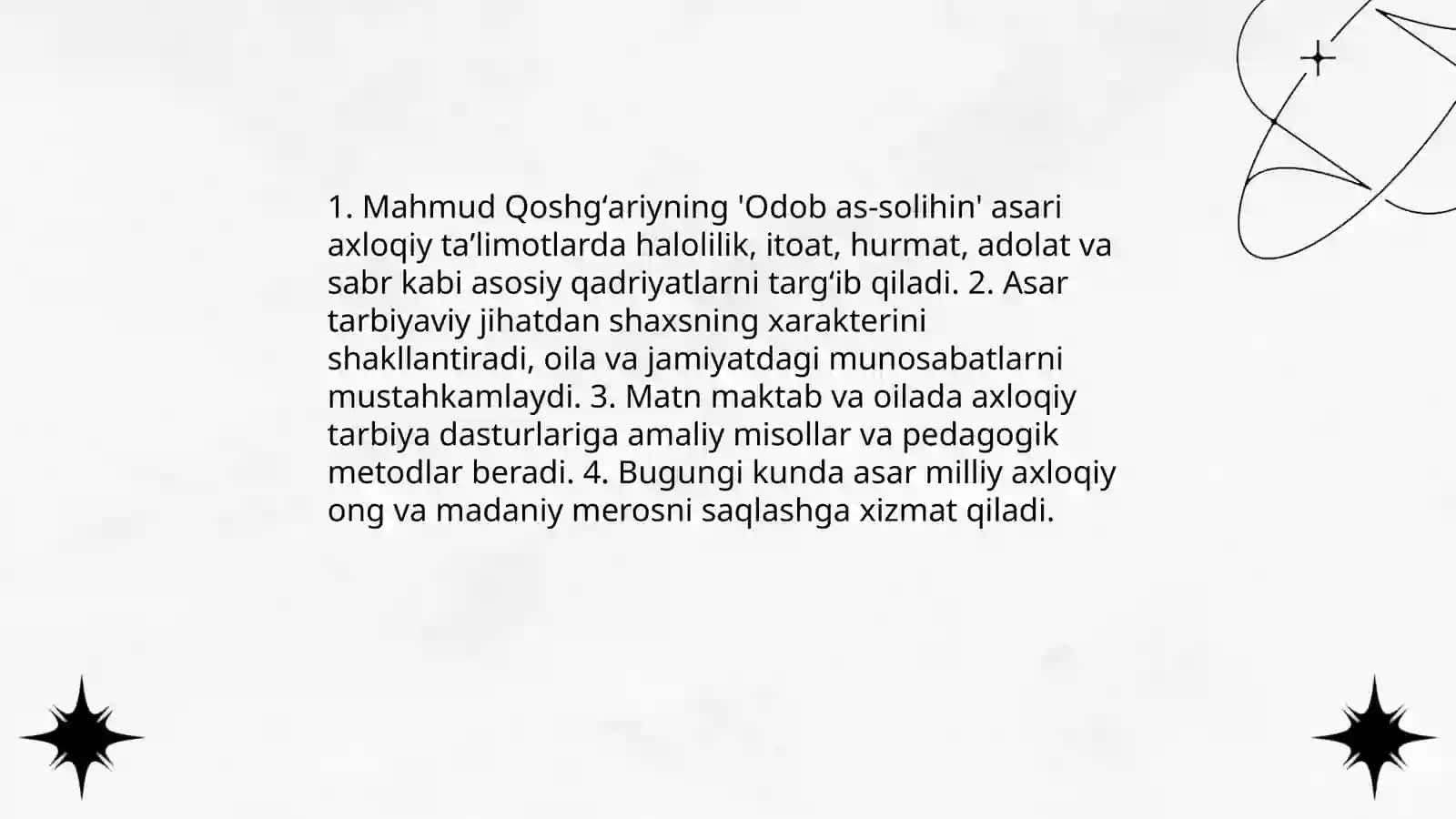 Mahmud Qoshgʻariyning " Odob as-solihin " 4
