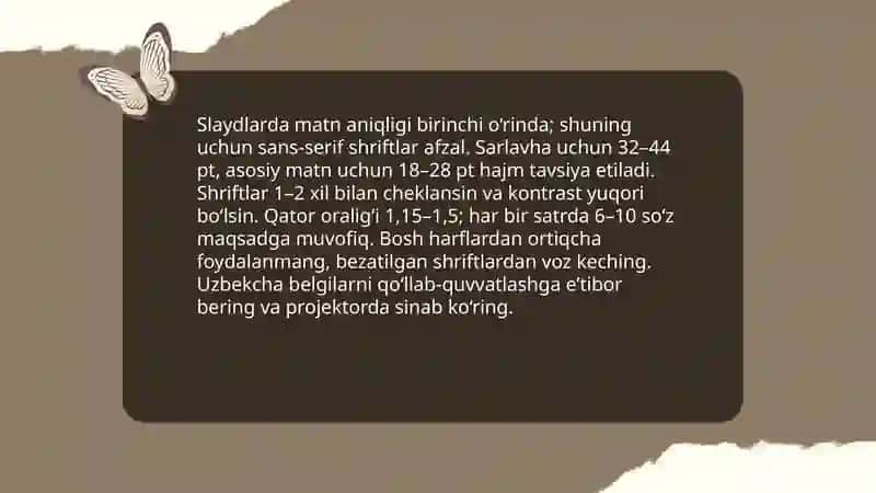 Slayd dizayni va tartibi 4
