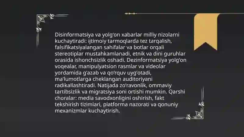 Axborot sohasi va milliy nizolar 4