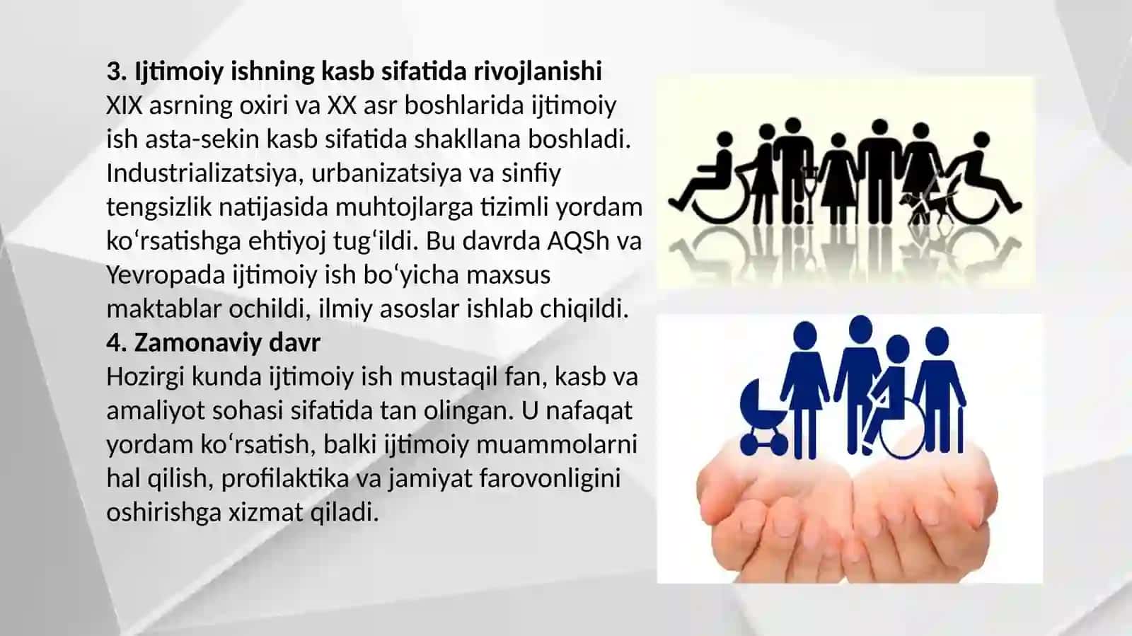 Ijtimoiy ishning tarixiy shakllanishi 4