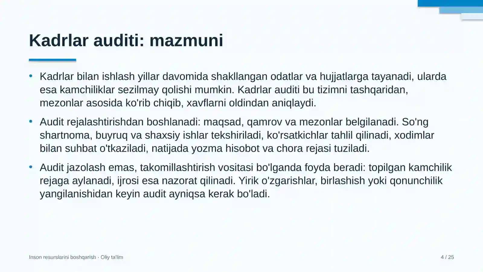 Ipakchilik sanoatida kadrlar auditi 4