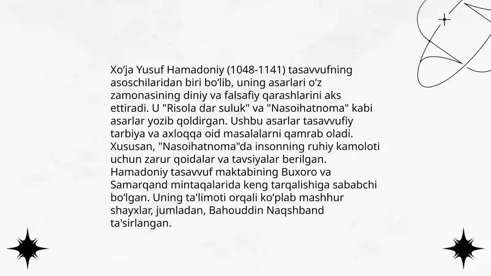 Xoʻja Yusuf Hamadoniy haqida 4