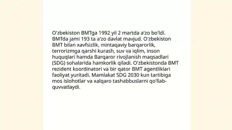 O'ZBEKISTON VA JAHON HAMJAMIYATI 4