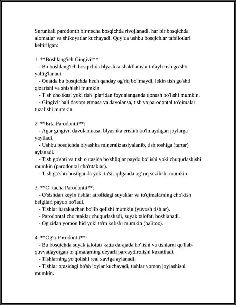 Surunkali Parodontit (Surunkali periodontitis) 4