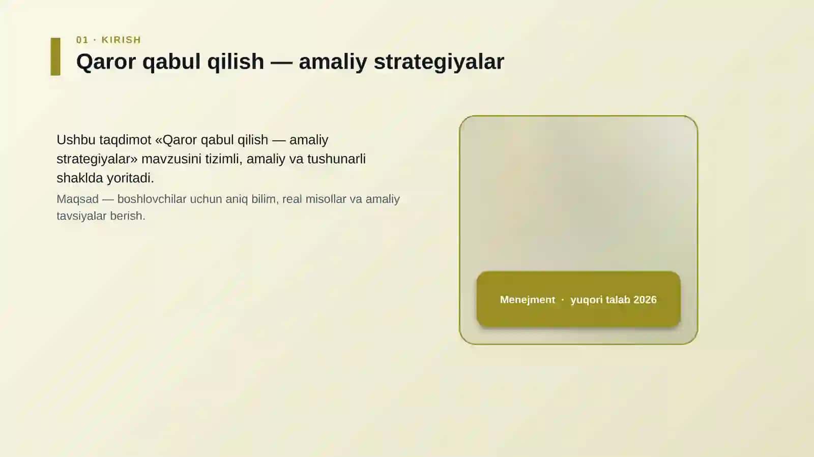 Qaror qabul qilish — amaliy strategiyalar 4