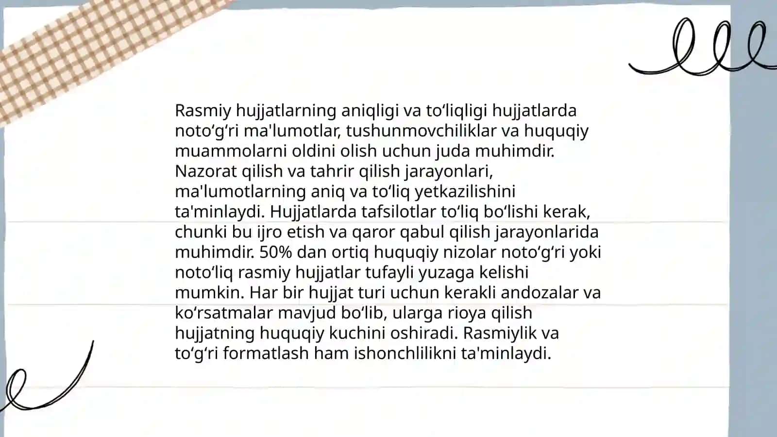 Hujjatlar turlari va ish yuritish asoslari 4
