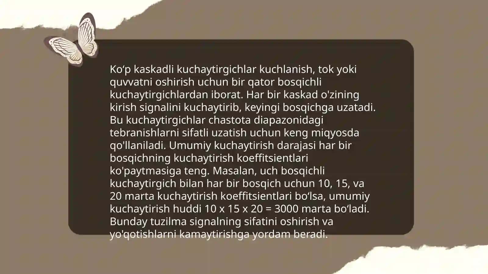 Koʻp kaskadli kuchaytirgichlar 4