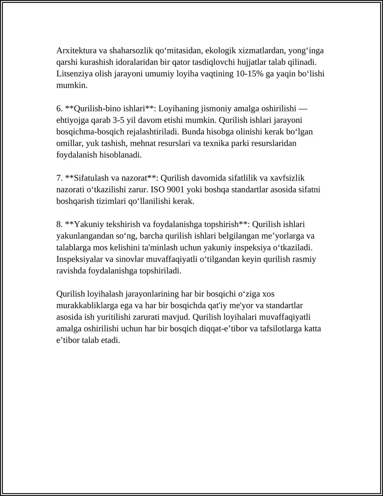 QURILISH FAOLIYATINI REJALASHTIRISH ASOSLARI 4