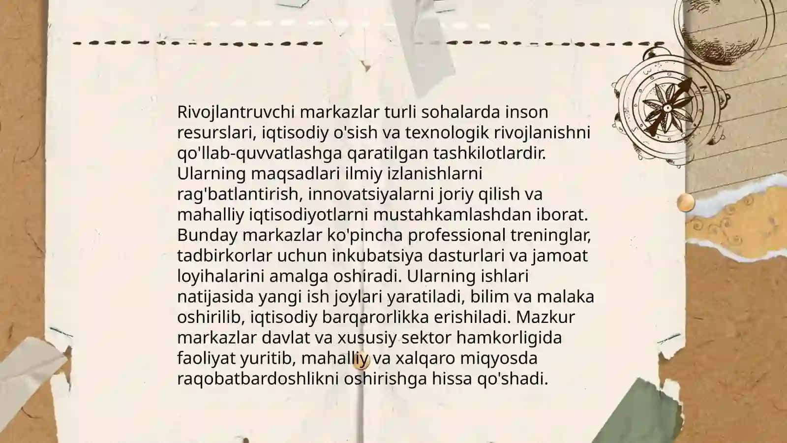 Rivojlantruvchi markazlar faoliyati 4
