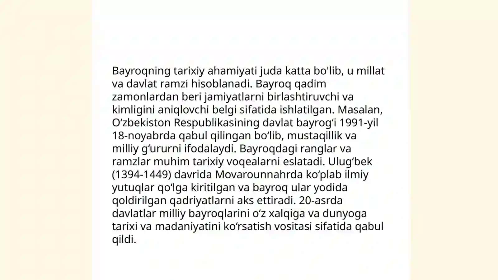Bayrogʻimiz – faxrimiz, gʻururimiz 4
