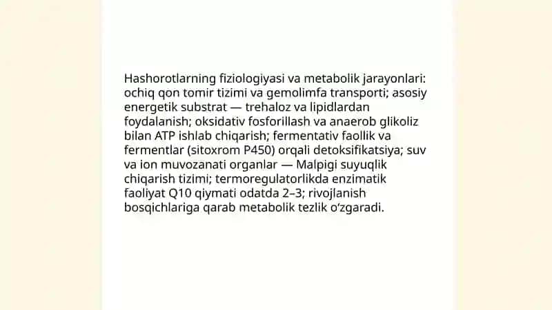 Hashorotlar anatomiyasi, biologiyasi ekologiyasi va sistematikasi 4
