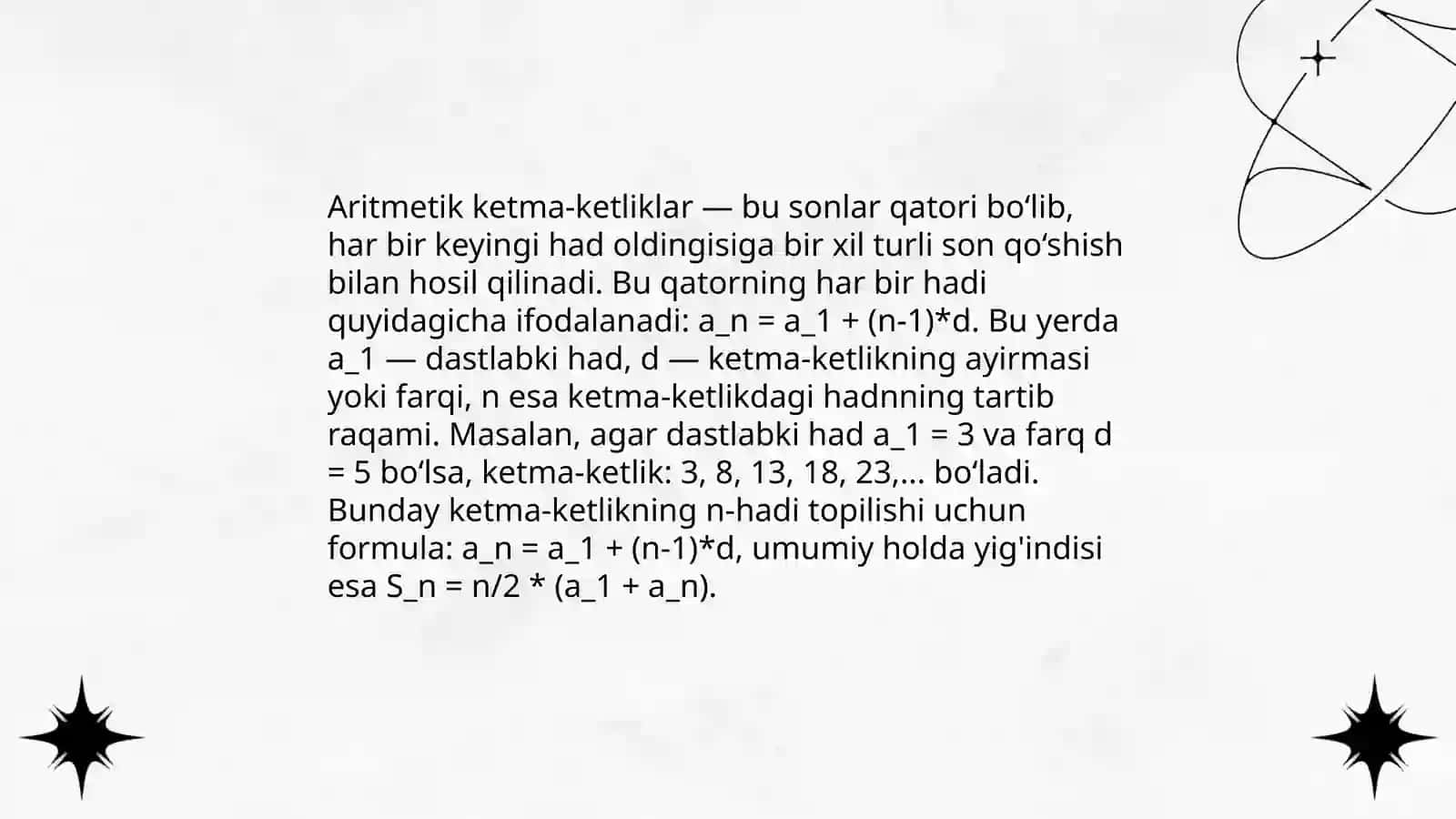 Sonli ketma-ketliklar 4