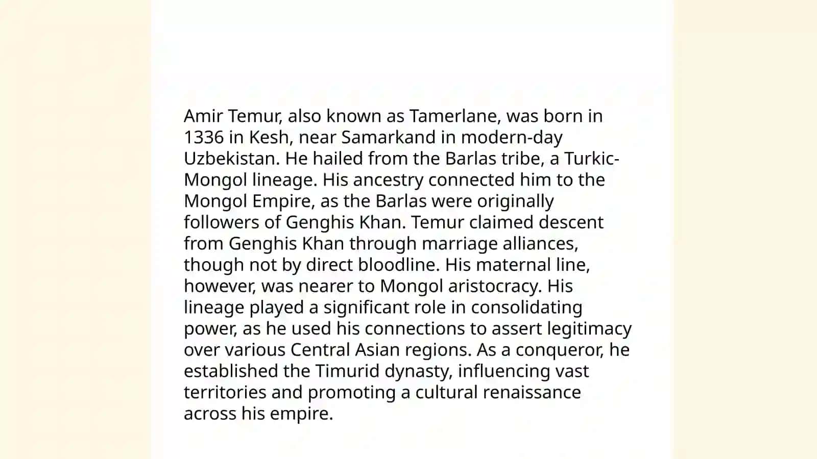 Ingliz tilidan Amir Temur hayoti 4