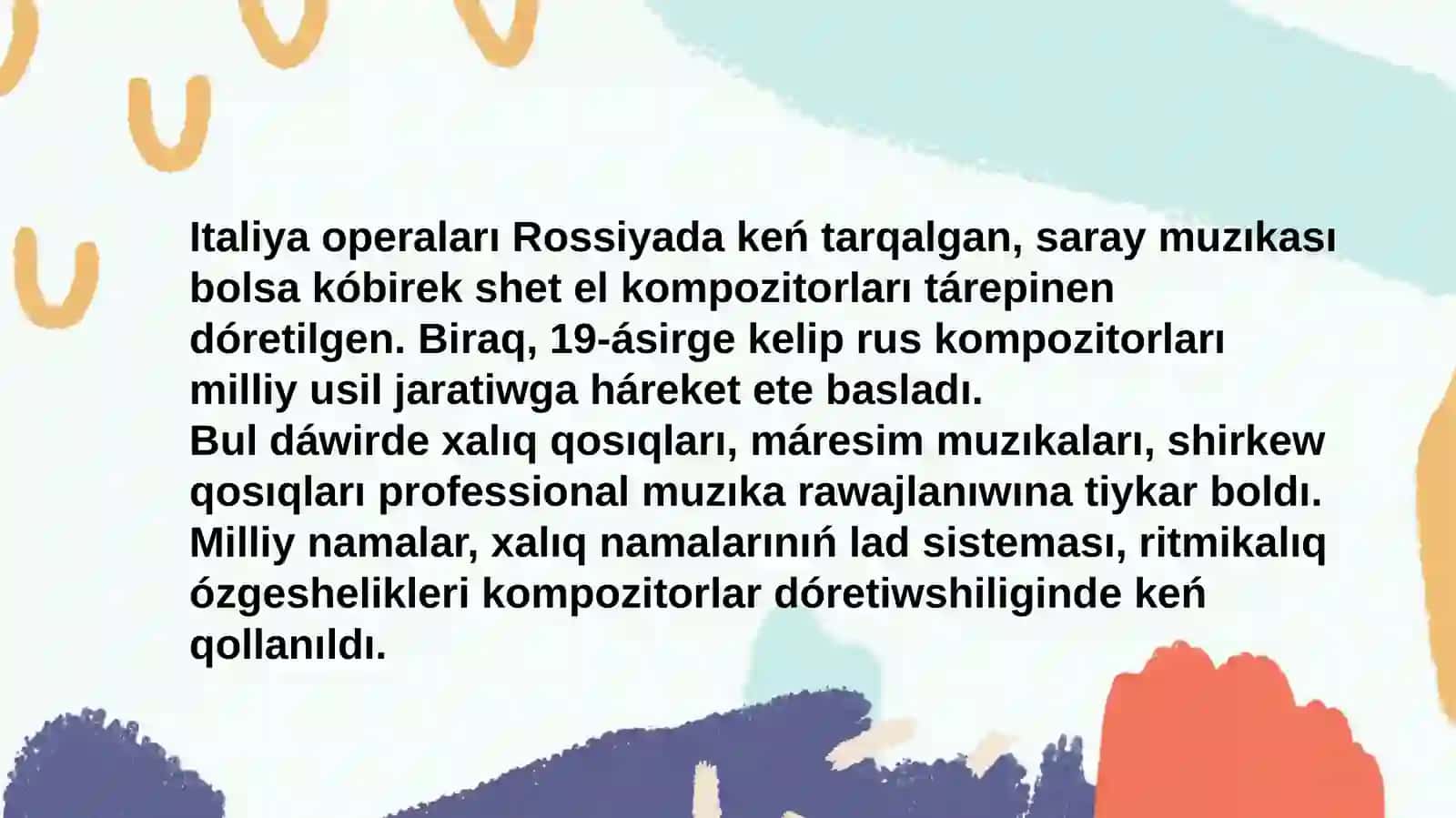 Muzıka tálim baǵdarı 4