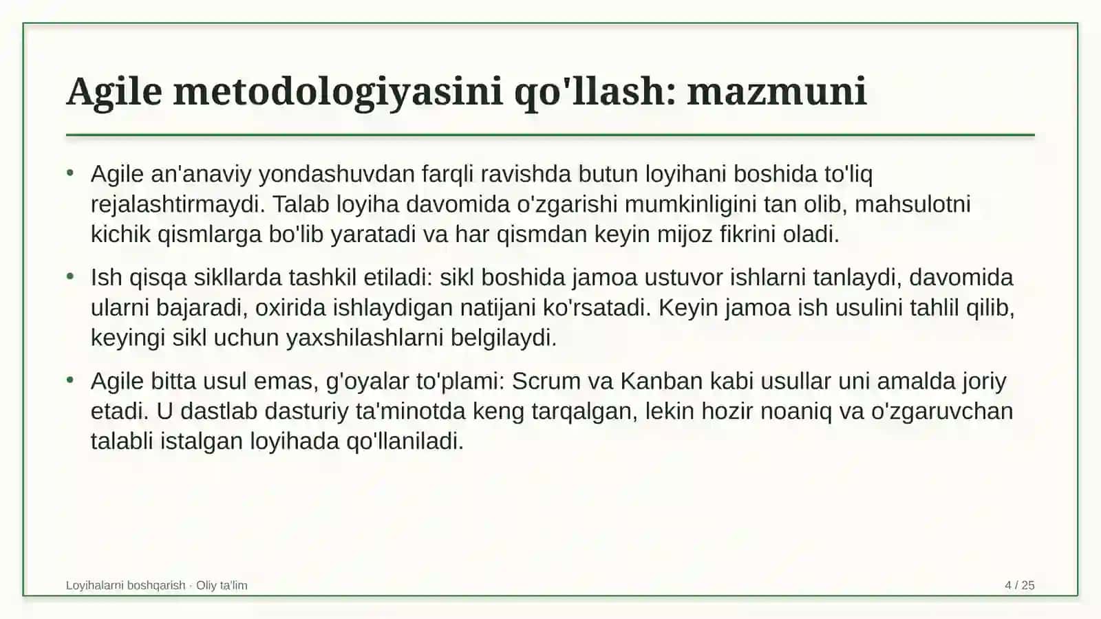 shahar yo'lovchi transportida agile metodologiyasini qo'llash 8307 4
