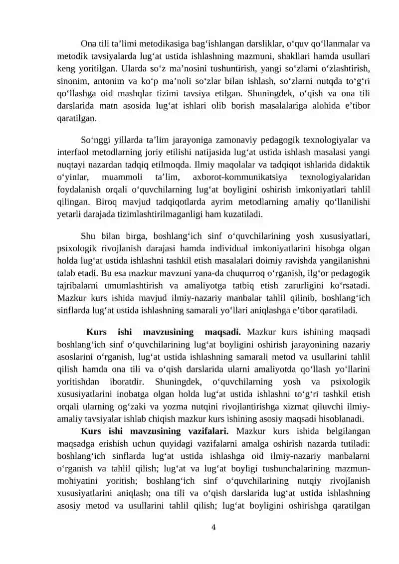 Boshlang‘ich sinflarda lug‘at ustida ishlash 4