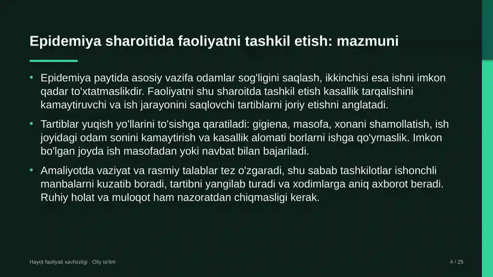 Ekoturizmda epidemiya sharoitida faoliyatni tashkil etish 4