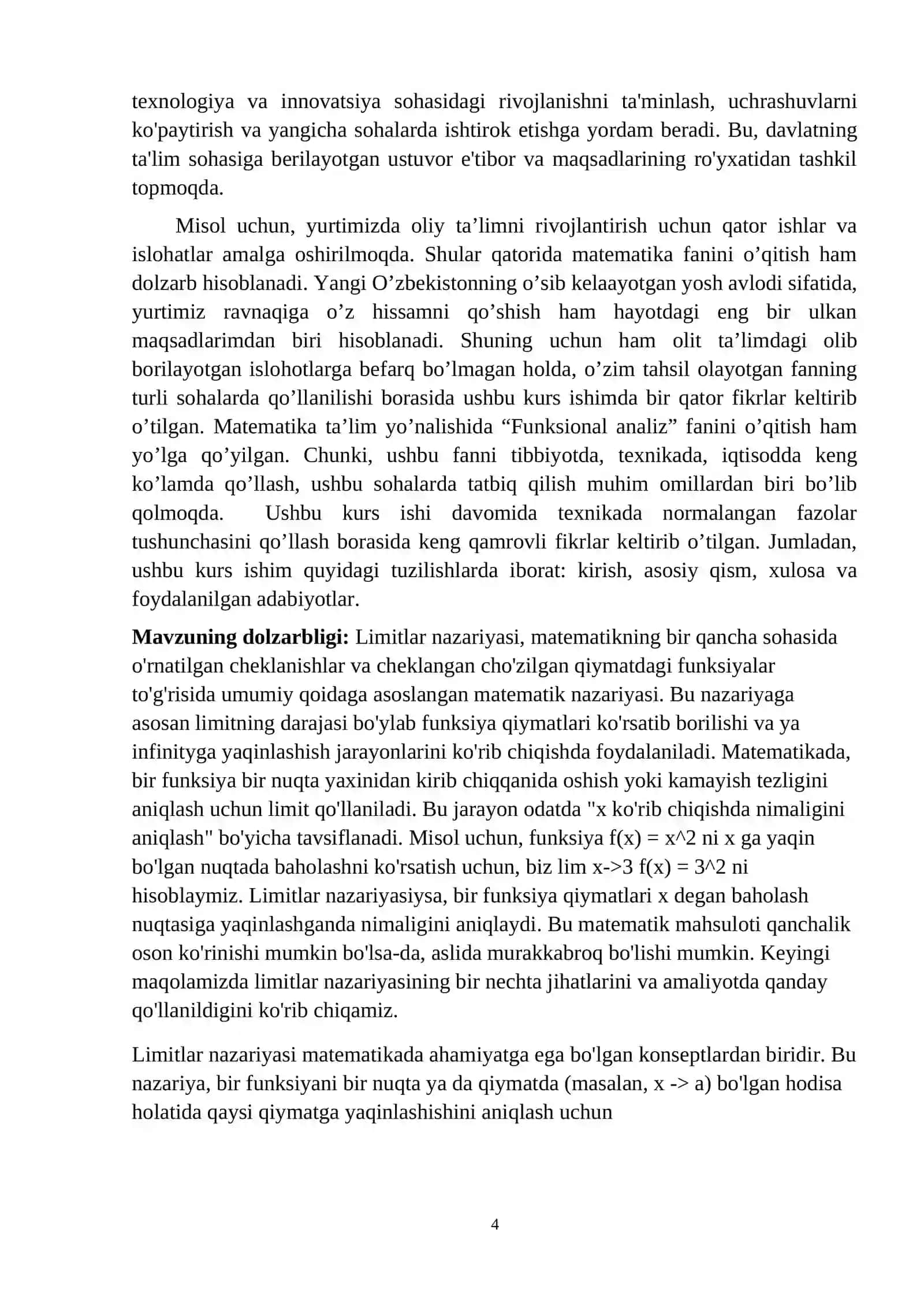 Funksiyaning limiti 4