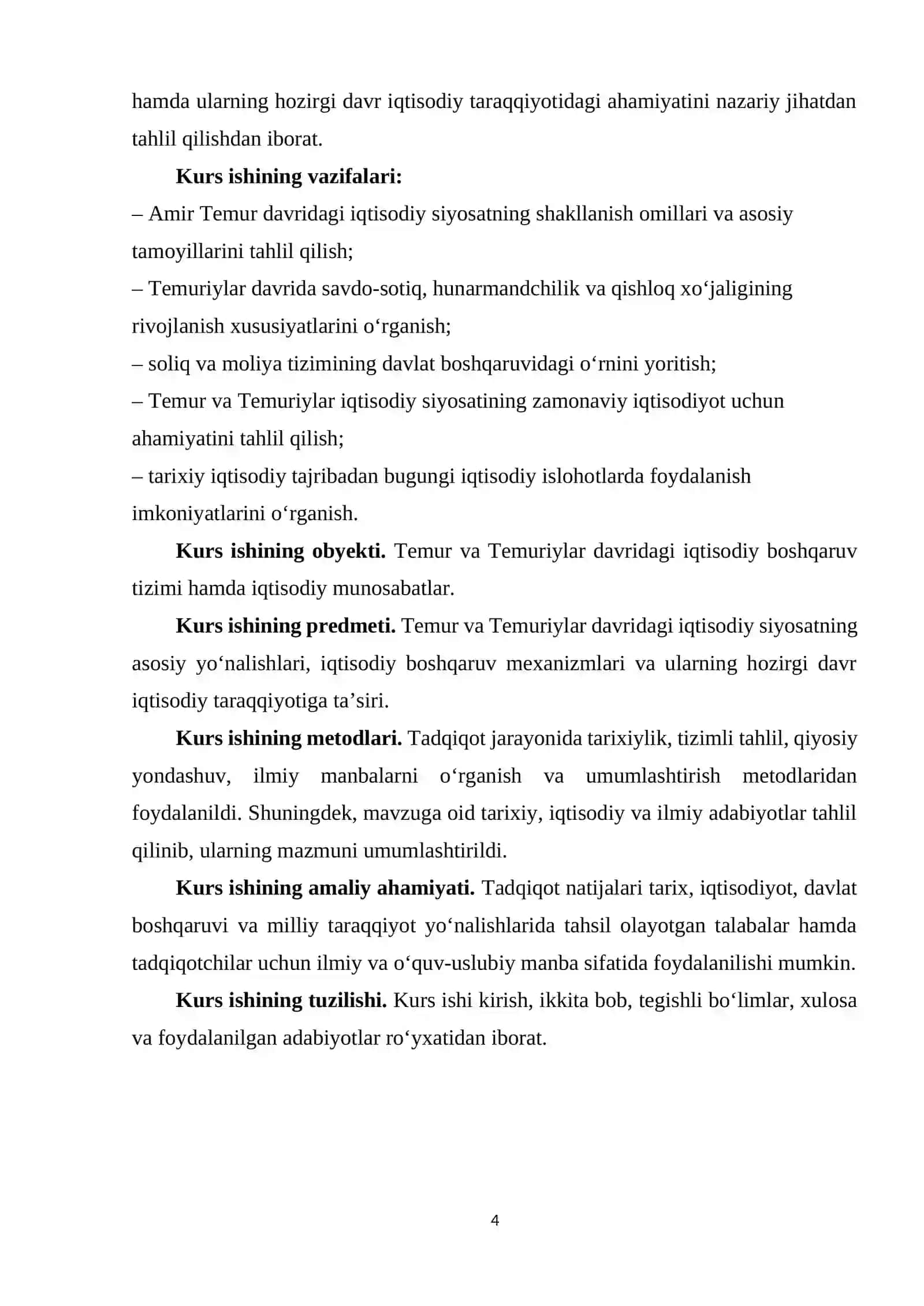 TEMUR VA TEMURIYLAR DAVRIDAGI IQTISODIY SIYOSATNING HOZIRGI DAVR UCHUN AHAMIYATI 4