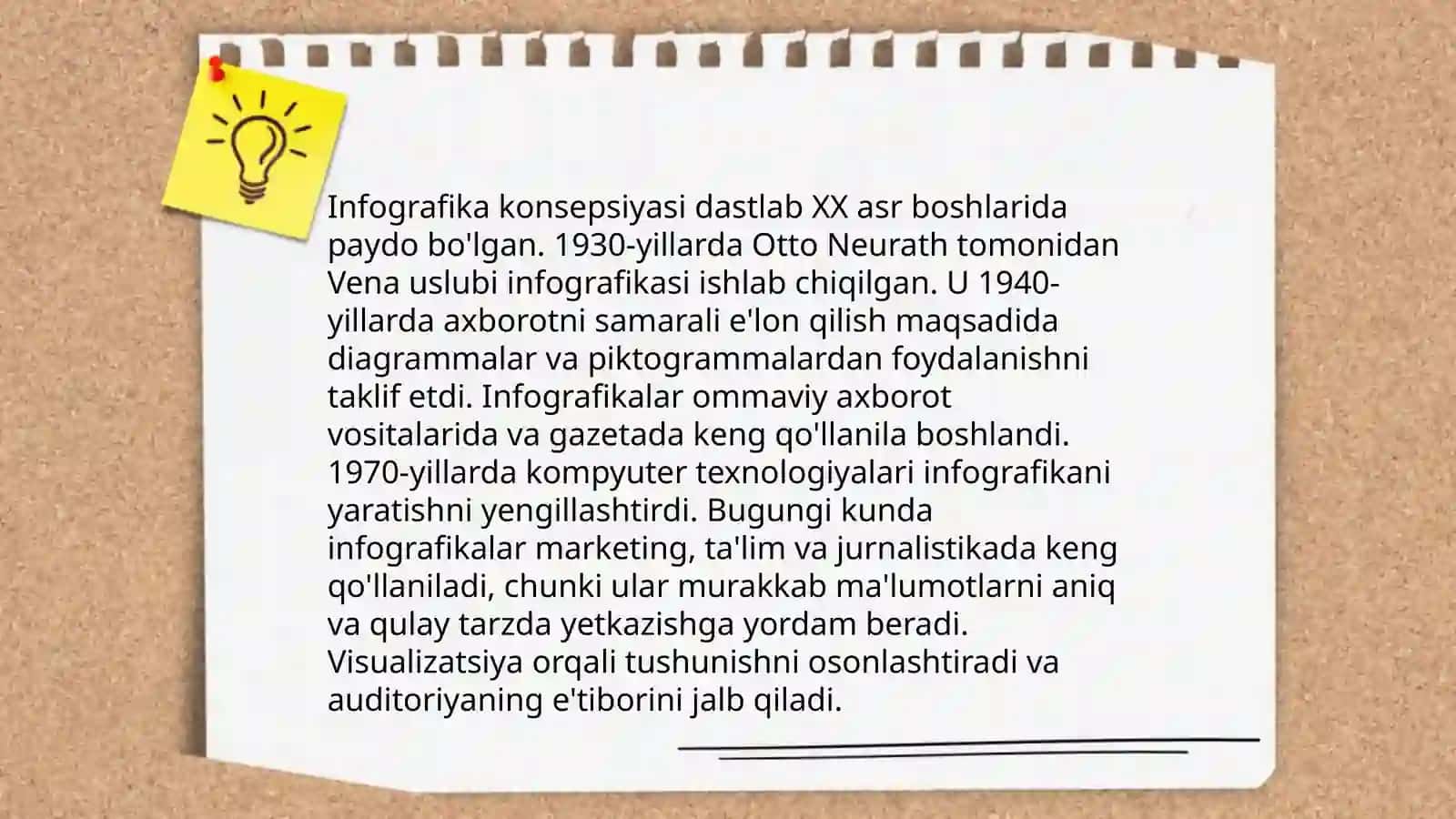 Infografika tarixi,turlari va koʻrinishlari 4