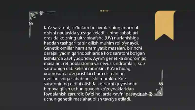Ko'z Saratoni Haqida 4