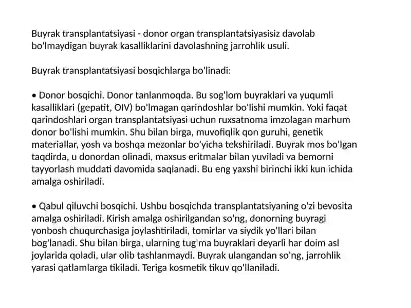 Buyrak transplantatsiyasi 4
