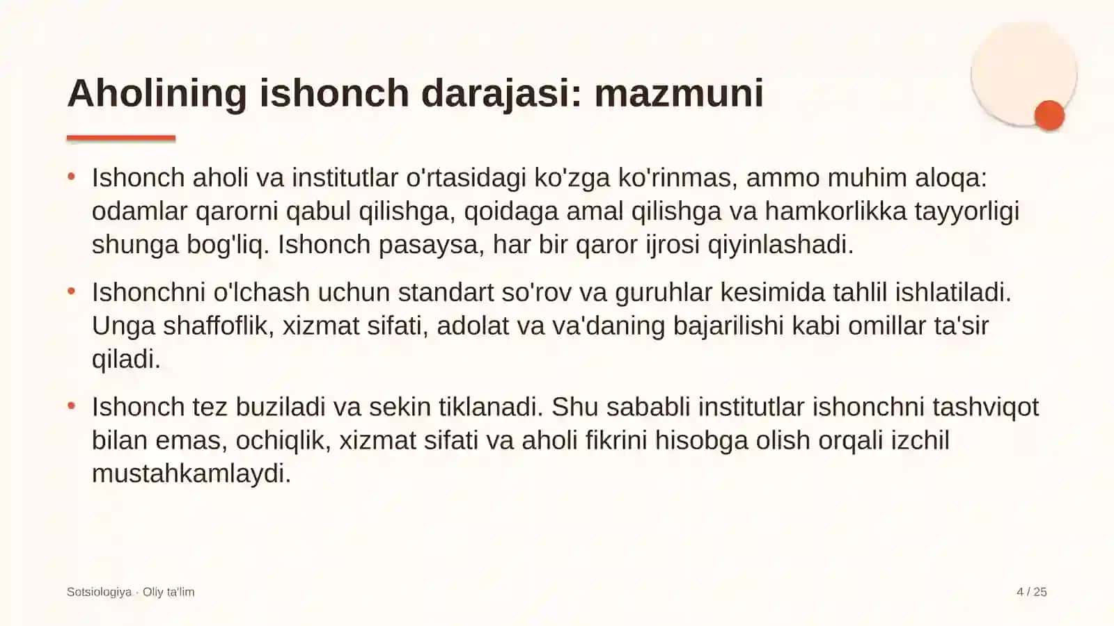 Baholash tashkilotlarida aholining ishonch darajasi 4