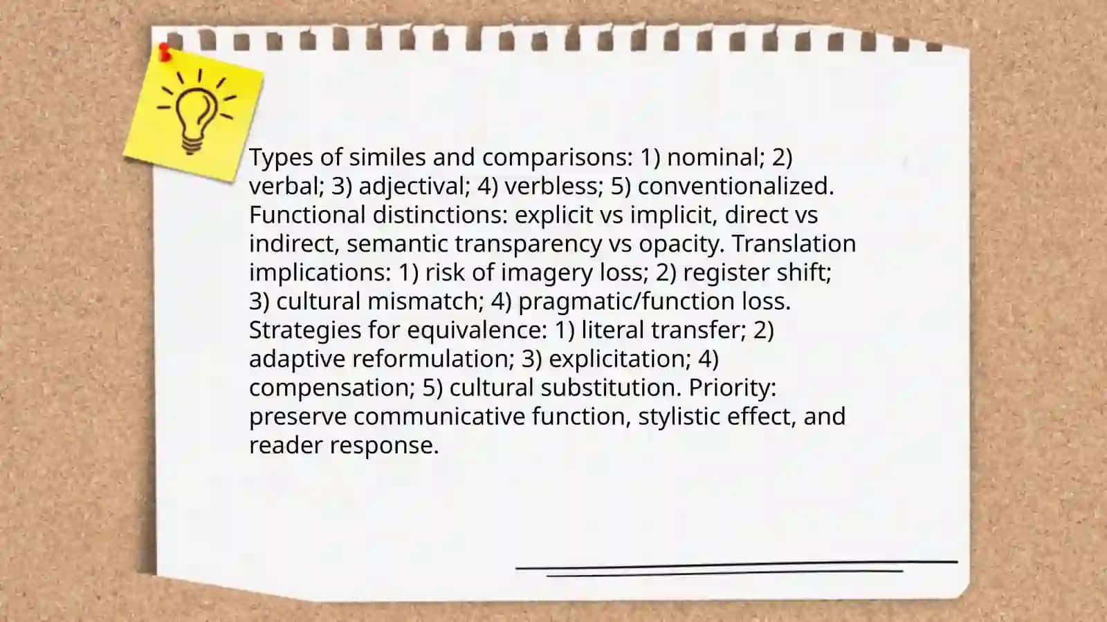 Translating similes and comparisons: functional stylistic equivalence 4