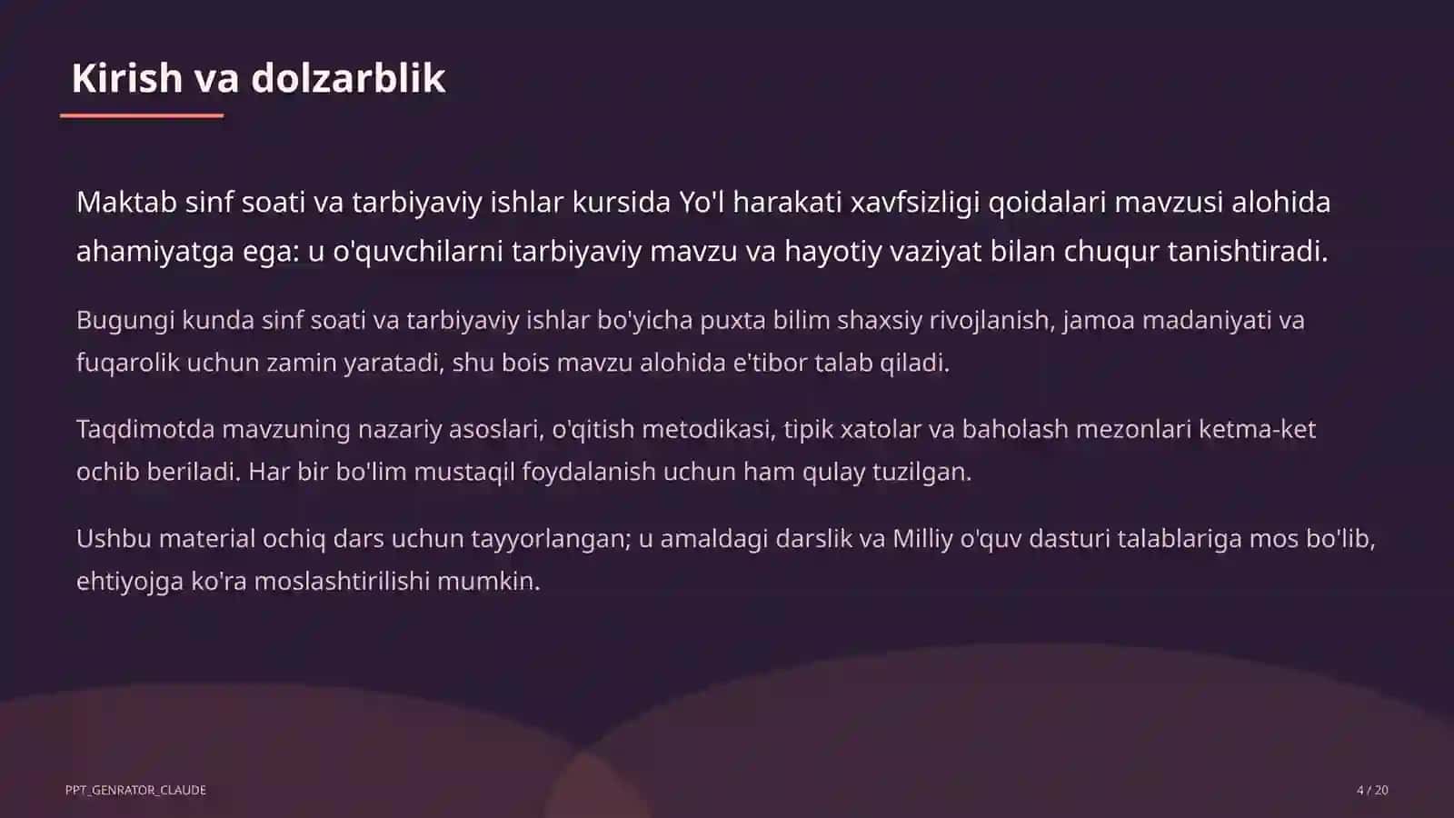 Yo'l harakati xavfsizligi qoidalari 4