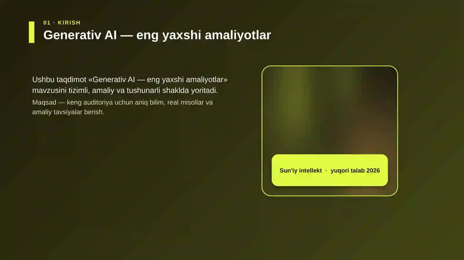 Generativ AI — eng yaxshi amaliyotlar 4