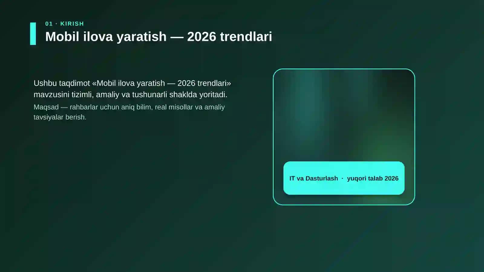 Mobil ilova yaratish — 2026 trendlari 4