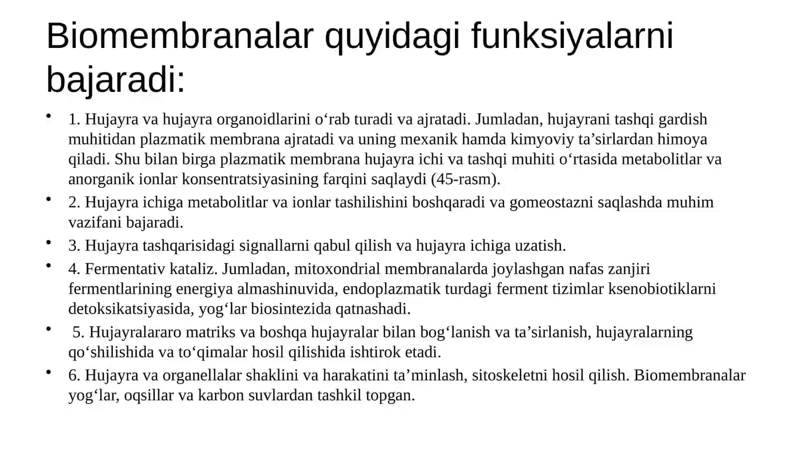 Biomembranalar funksiyalari 4