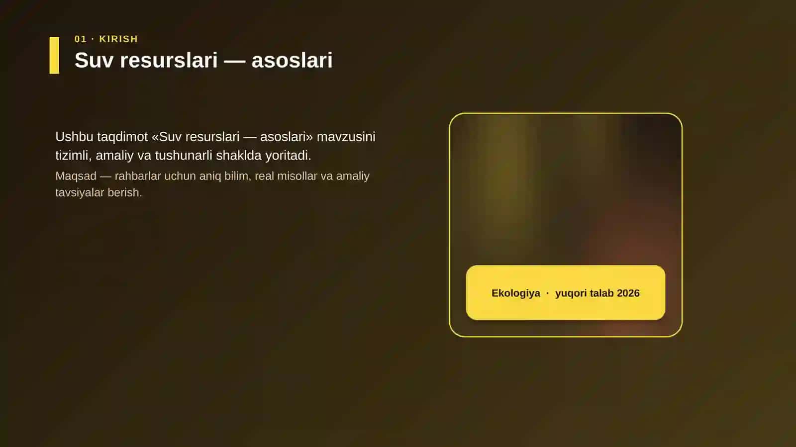 Suv resurslari — asoslari 4