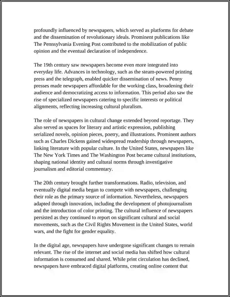 Materials for Teaching Culture: Newspaper 4