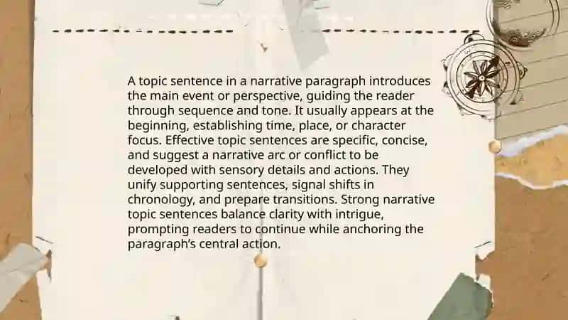 Elements of a narrative paragraph 4