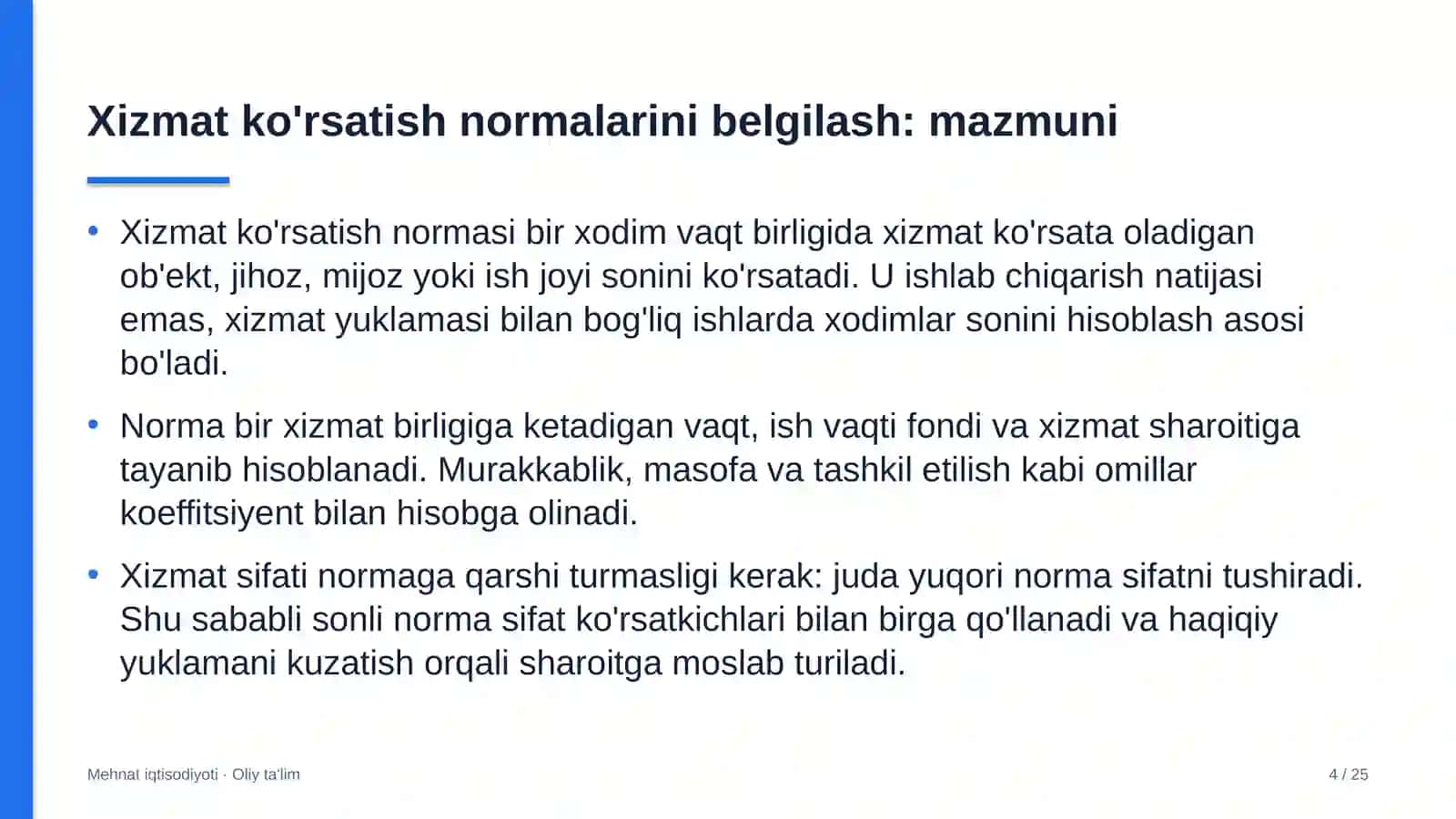 agroturizmda xizmat ko'rsatish normalarini belgilash 2482 4