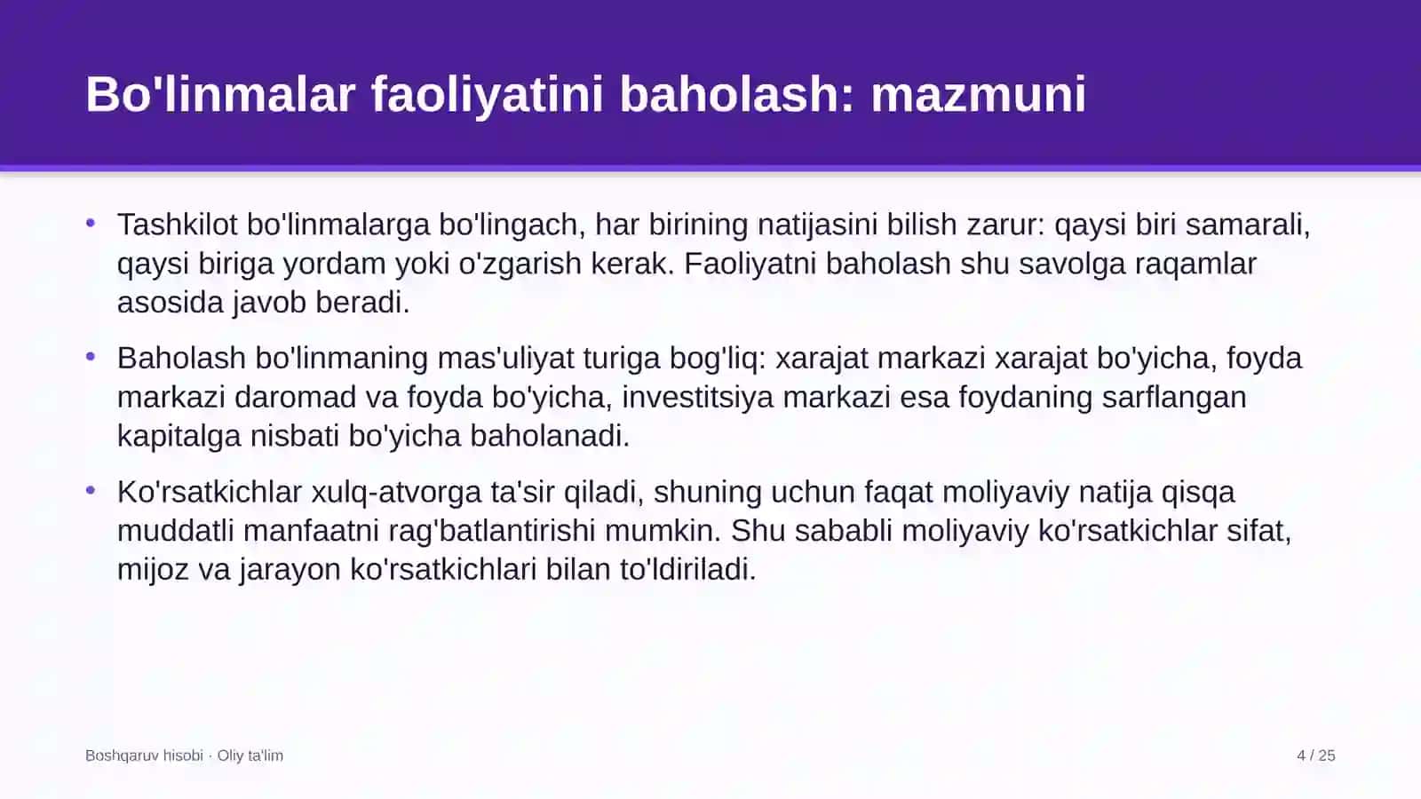 IT-parklarda bo'linmalar faoliyatini baholash 4