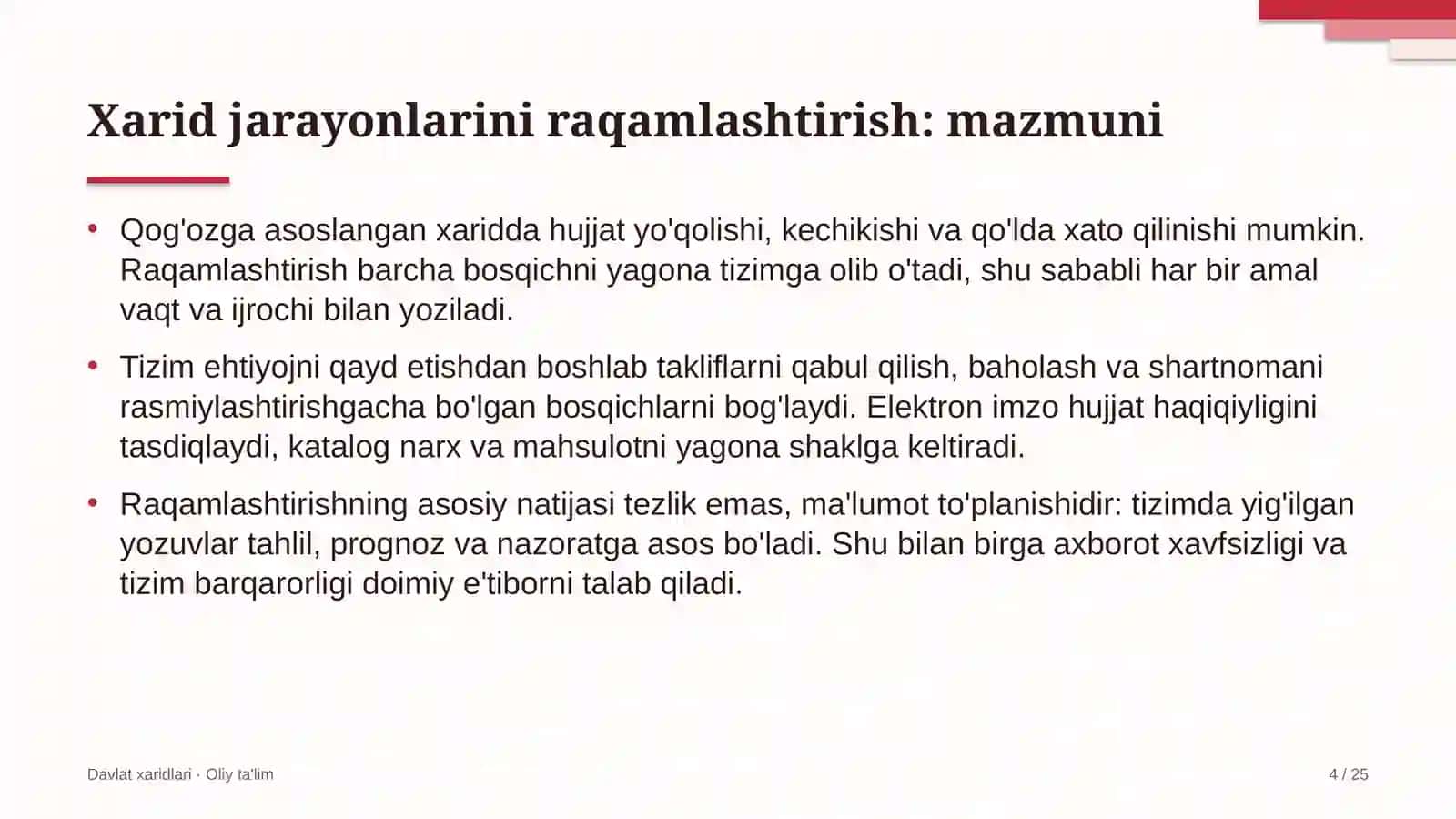 [Savdo uylarida xarid jarayonlarini raqamlashtirish] 4