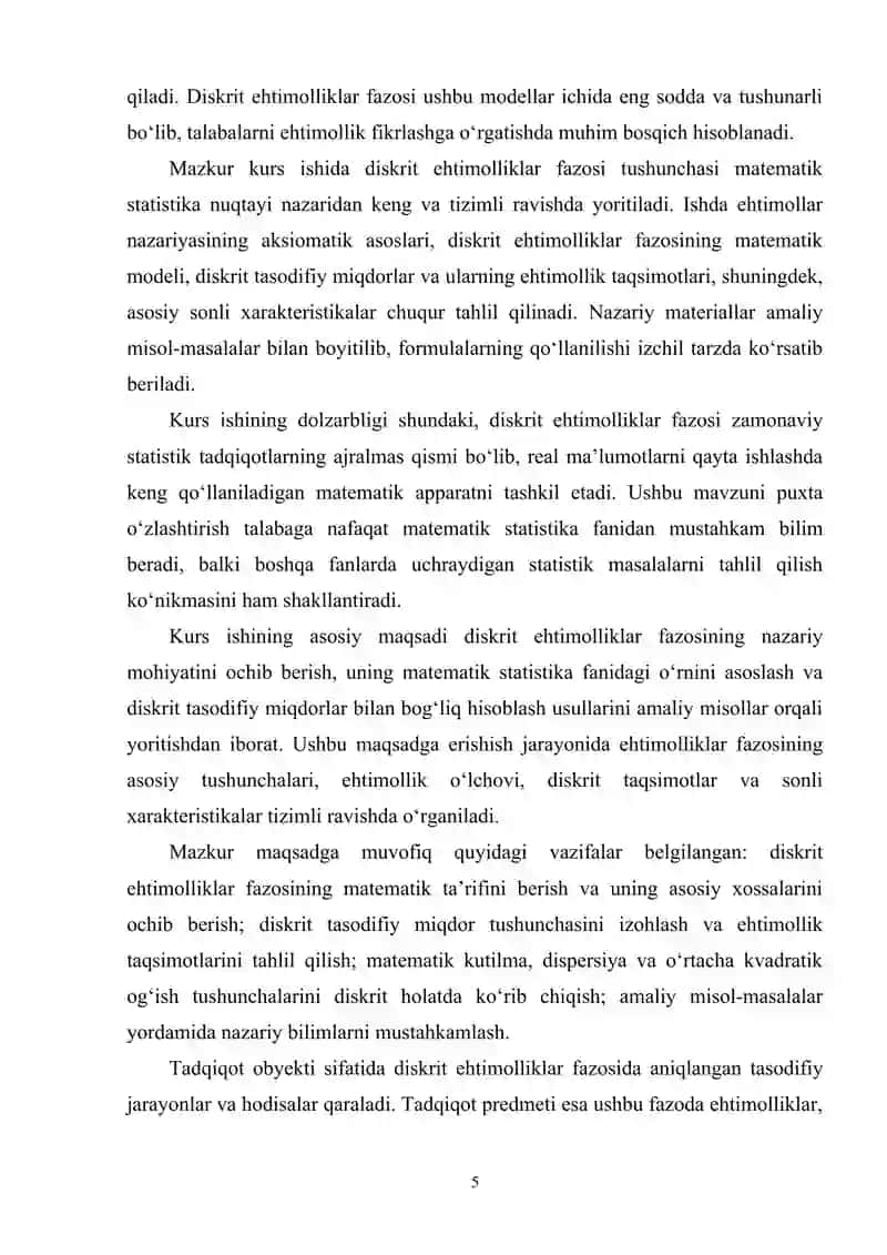 DISKRIT EHTIMOLLIKLAR FAZOSI 4